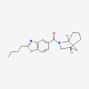 molecular formula C19H24N2O2 B3782659 [(1R,5S)-6-azabicyclo[3.2.1]octan-6-yl]-(2-butyl-1,3-benzoxazol-5-yl)methanone 