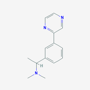 molecular formula C14H17N3 B3782663 N,N-dimethyl-1-(3-pyrazin-2-ylphenyl)ethanamine 