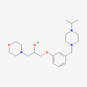 molecular formula C21H35N3O3 B3782687 1-Morpholin-4-yl-3-[3-[(4-propan-2-ylpiperazin-1-yl)methyl]phenoxy]propan-2-ol 