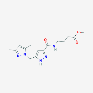 methyl 4-[({5-[(3,5-dimethyl-1H-pyrazol-1-yl)methyl]-1H-pyrazol-3-yl}carbonyl)amino]butanoate