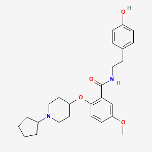 2-[(1-cyclopentyl-4-piperidinyl)oxy]-N-[2-(4-hydroxyphenyl)ethyl]-5-methoxybenzamide