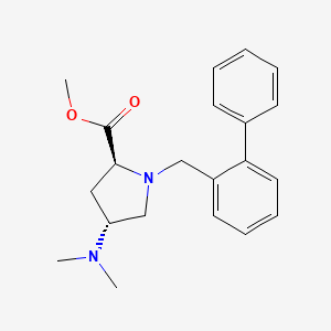 molecular formula C21H26N2O2 B3782724 methyl (2S,4R)-1-(biphenyl-2-ylmethyl)-4-(dimethylamino)pyrrolidine-2-carboxylate 