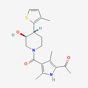 1-(4-{[(3S*,4R*)-3-hydroxy-4-(3-methyl-2-thienyl)piperidin-1-yl]carbonyl}-3,5-dimethyl-1H-pyrrol-2-yl)ethanone