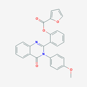 molecular formula C26H18N2O5 B378273 2-[3-(4-Methoxyphenyl)-4-oxo-3,4-dihydro-2-quinazolinyl]phenyl 2-furoate 