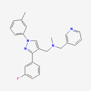 1-[3-(3-fluorophenyl)-1-(3-methylphenyl)-1H-pyrazol-4-yl]-N-methyl-N-(3-pyridinylmethyl)methanamine