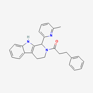 1-(6-methyl-2-pyridinyl)-2-(3-phenylpropanoyl)-2,3,4,9-tetrahydro-1H-beta-carboline