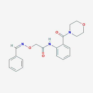 molecular formula C20H21N3O4 B378277 2-[(benzylideneamino)oxy]-N-[2-(4-morpholinylcarbonyl)phenyl]acetamide 