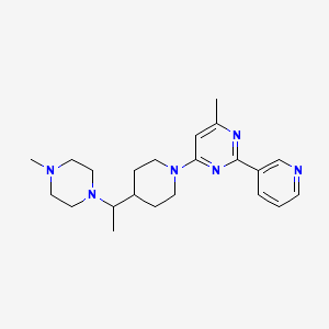 4-methyl-6-{4-[1-(4-methylpiperazin-1-yl)ethyl]piperidin-1-yl}-2-pyridin-3-ylpyrimidine