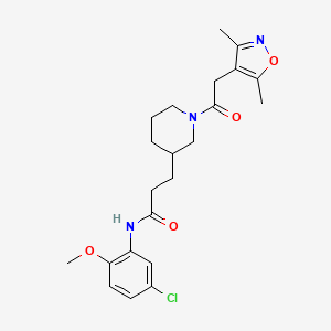 N-(5-chloro-2-methoxyphenyl)-3-{1-[(3,5-dimethyl-4-isoxazolyl)acetyl]-3-piperidinyl}propanamide