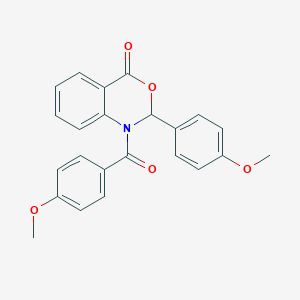 molecular formula C23H19NO5 B378280 1-(4-methoxybenzoyl)-2-(4-methoxyphenyl)-1,2-dihydro-4H-3,1-benzoxazin-4-one 