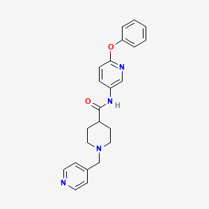 molecular formula C23H24N4O2 B3782805 N-(6-phenoxy-3-pyridinyl)-1-(4-pyridinylmethyl)-4-piperidinecarboxamide 