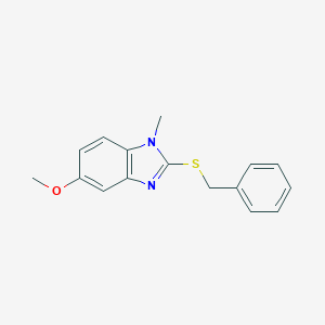 molecular formula C16H16N2OS B378281 2-Benzylsulfanyl-5-methoxy-1-methylbenzimidazole CAS No. 327104-07-4