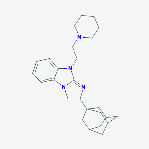 molecular formula C26H34N4 B378282 9-[2-(piperidin-1-yl)ethyl]-2-[(3s,5s,7s)-tricyclo[3.3.1.1~3,7~]dec-1-yl]-9H-imidazo[1,2-a]benzimidazole 
