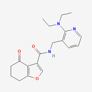 N-{[2-(diethylamino)-3-pyridinyl]methyl}-4-oxo-4,5,6,7-tetrahydro-1-benzofuran-3-carboxamide