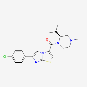 molecular formula C20H23ClN4OS B3782826 6-(4-chlorophenyl)-3-{[(2S)-2-isopropyl-4-methyl-1-piperazinyl]carbonyl}imidazo[2,1-b][1,3]thiazole 