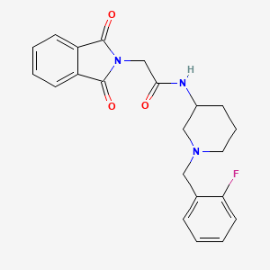 molecular formula C22H22FN3O3 B3782836 2-(1,3-dioxo-1,3-dihydro-2H-isoindol-2-yl)-N-[1-(2-fluorobenzyl)-3-piperidinyl]acetamide 