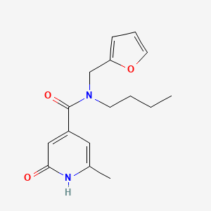 N-butyl-N-(2-furylmethyl)-6-methyl-2-oxo-1,2-dihydropyridine-4-carboxamide