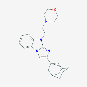 molecular formula C25H32N4O B378285 9-[2-(morpholin-4-yl)ethyl]-2-[(3s,5s,7s)-tricyclo[3.3.1.1~3,7~]dec-1-yl]-9H-imidazo[1,2-a]benzimidazole 