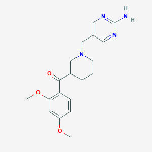 [1-[(2-Aminopyrimidin-5-yl)methyl]piperidin-3-yl]-(2,4-dimethoxyphenyl)methanone