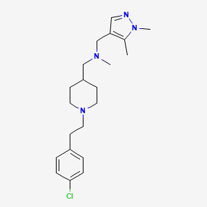 1-[1-[2-(4-chlorophenyl)ethyl]piperidin-4-yl]-N-[(1,5-dimethylpyrazol-4-yl)methyl]-N-methylmethanamine