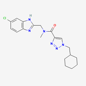 N-[(5-chloro-1H-benzimidazol-2-yl)methyl]-1-(cyclohexylmethyl)-N-methyl-1H-1,2,3-triazole-4-carboxamide