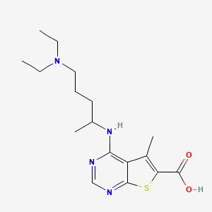 4-{[4-(diethylamino)-1-methylbutyl]amino}-5-methylthieno[2,3-d]pyrimidine-6-carboxylic acid