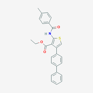 Ethyl 2-[(4-methylbenzoyl)amino]-4-(4-phenylphenyl)thiophene-3-carboxylate