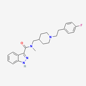 molecular formula C23H27FN4O B3782952 N-({1-[2-(4-fluorophenyl)ethyl]-4-piperidinyl}methyl)-N-methyl-1H-indazole-3-carboxamide 