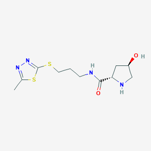 (4R)-4-hydroxy-N-{3-[(5-methyl-1,3,4-thiadiazol-2-yl)thio]propyl}-L-prolinamide hydrochloride