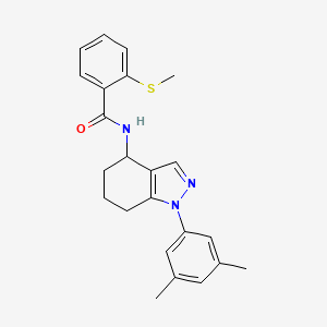 molecular formula C23H25N3OS B3782977 N-[1-(3,5-dimethylphenyl)-4,5,6,7-tetrahydro-1H-indazol-4-yl]-2-(methylthio)benzamide 