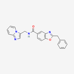 molecular formula C23H18N4O2 B3783014 2-benzyl-N-(imidazo[1,2-a]pyridin-3-ylmethyl)-1,3-benzoxazole-5-carboxamide 