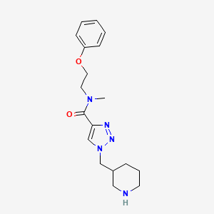 molecular formula C18H25N5O2 B3783015 N-methyl-N-(2-phenoxyethyl)-1-(piperidin-3-ylmethyl)-1H-1,2,3-triazole-4-carboxamide 