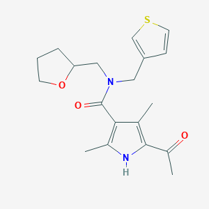 5-acetyl-2,4-dimethyl-N-(tetrahydrofuran-2-ylmethyl)-N-(3-thienylmethyl)-1H-pyrrole-3-carboxamide