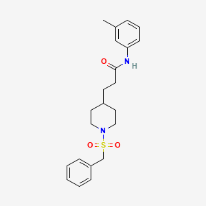 3-[1-(benzylsulfonyl)-4-piperidinyl]-N-(3-methylphenyl)propanamide