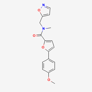 molecular formula C17H16N2O4 B3783056 N-(isoxazol-5-ylmethyl)-5-(4-methoxyphenyl)-N-methyl-2-furamide 