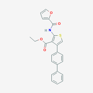 Ethyl 2-(2-furylcarbonylamino)-4-(4-phenylphenyl)thiophene-3-carboxylate