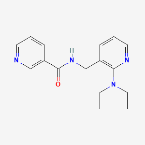 molecular formula C16H20N4O B3783061 N-[[2-(diethylamino)pyridin-3-yl]methyl]pyridine-3-carboxamide 