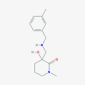 molecular formula C15H22N2O2 B3783065 3-hydroxy-1-methyl-3-{[(3-methylbenzyl)amino]methyl}-2-piperidinone 