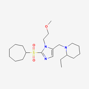 1-[[2-Cycloheptylsulfonyl-3-(2-methoxyethyl)imidazol-4-yl]methyl]-2-ethylpiperidine