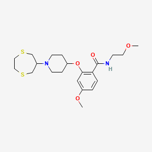 2-[1-(1,4-dithiepan-6-yl)piperidin-4-yl]oxy-4-methoxy-N-(2-methoxyethyl)benzamide