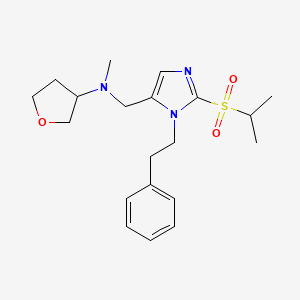 N-{[2-(isopropylsulfonyl)-1-(2-phenylethyl)-1H-imidazol-5-yl]methyl}-N-methyltetrahydro-3-furanamine