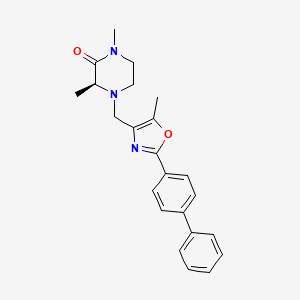 molecular formula C23H25N3O2 B3783088 (3S)-4-{[2-(4-biphenylyl)-5-methyl-1,3-oxazol-4-yl]methyl}-1,3-dimethyl-2-piperazinone 