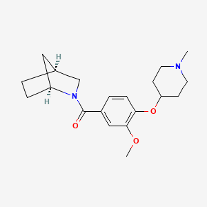 (1S*,4S*)-2-{3-methoxy-4-[(1-methyl-4-piperidinyl)oxy]benzoyl}-2-azabicyclo[2.2.1]heptane