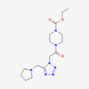 ethyl 4-{[5-(1-pyrrolidinylmethyl)-1H-tetrazol-1-yl]acetyl}-1-piperazinecarboxylate