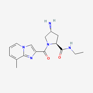 (2S,4R)-4-amino-N-ethyl-1-[(8-methylimidazo[1,2-a]pyridin-2-yl)carbonyl]pyrrolidine-2-carboxamide