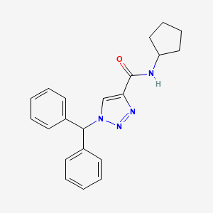 N-cyclopentyl-1-(diphenylmethyl)-1H-1,2,3-triazole-4-carboxamide