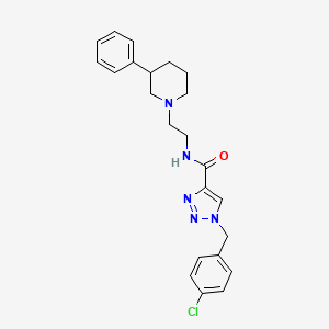 1-(4-chlorobenzyl)-N-[2-(3-phenyl-1-piperidinyl)ethyl]-1H-1,2,3-triazole-4-carboxamide