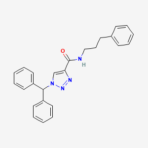 molecular formula C25H24N4O B3783185 1-(diphenylmethyl)-N-(3-phenylpropyl)-1H-1,2,3-triazole-4-carboxamide 