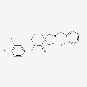 7-(3,4-difluorobenzyl)-2-(2-fluorobenzyl)-2,7-diazaspiro[4.5]decan-6-one