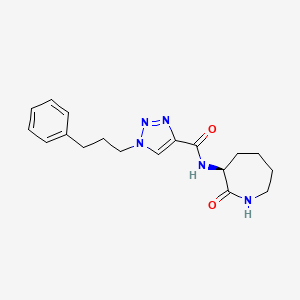 N-[(3S)-2-oxoazepan-3-yl]-1-(3-phenylpropyl)triazole-4-carboxamide